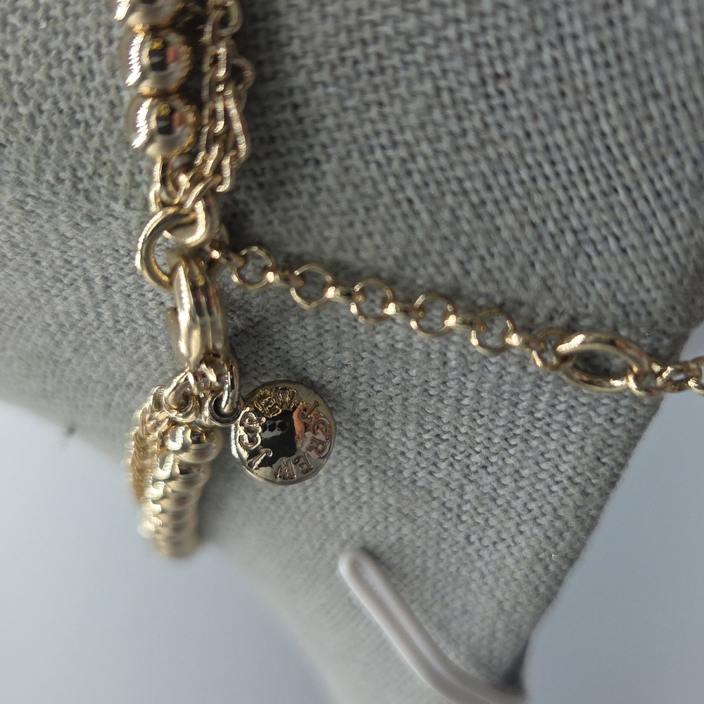 5 FOR $25! J. Crew Elegant Gold Tone Blue Beaded Necklace - Picture 4 of 5